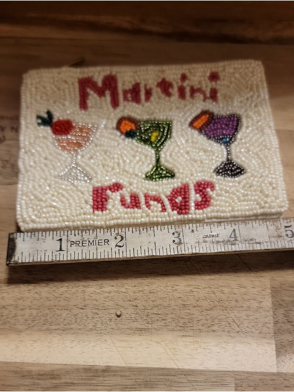 Martini Funds beaded coin purse - Picture 4 of 7